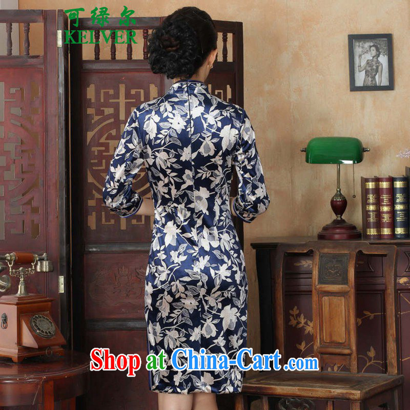 To Green, autumn and replacing Tang Women's clothes, cheongsam collar Chinese improved cheongsam ethnic wind the wool beauty 7 sub-cuff cheongsam dress - A White 3XL, green, and, on-line shopping