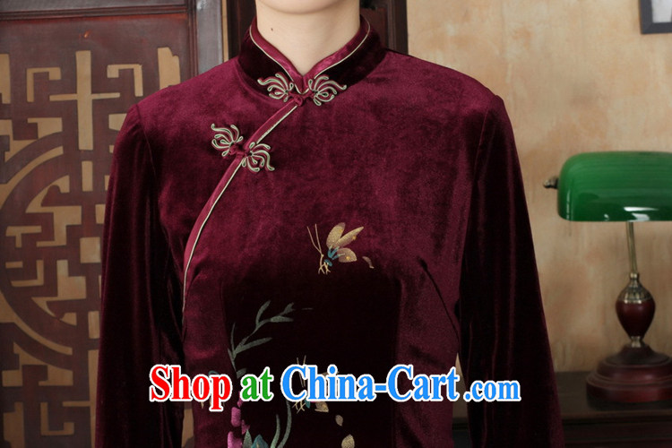 To Green, autumn and winter, the female-stretch really scouring pads, for a tight 7 cultivating a qipao Cuff - B purple 3XL pictures, price, brand platters! Elections are good character, the national distribution, so why buy now enjoy more preferential! Health