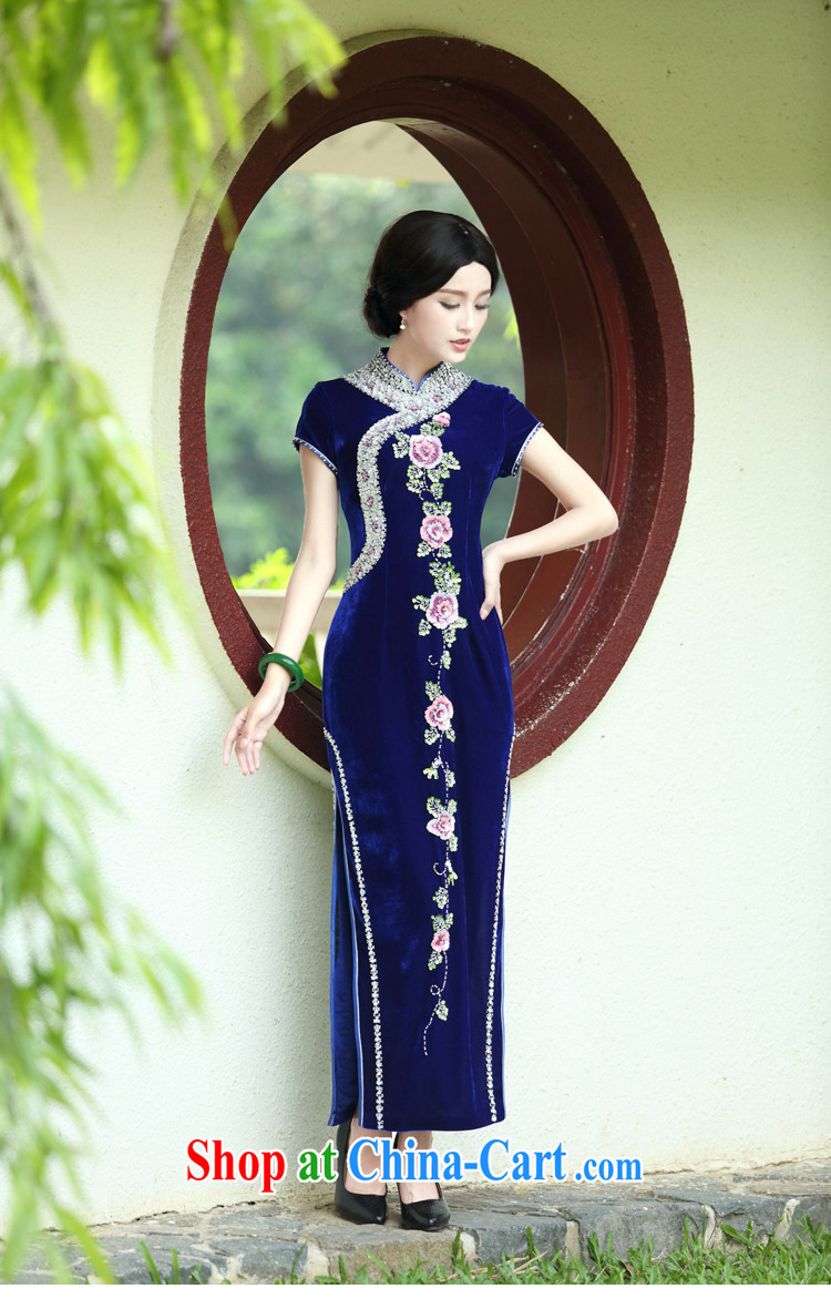 Her mother married her mother-in-law cheongsam dress summer wear gold velour female Tang replace LDH 820 purple (short-sleeved) XXXXL (2 feet 7 lumbar) pictures, price, brand platters! Elections are good character, the national distribution, so why buy now enjoy more preferential! Health