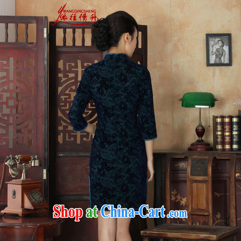 In accordance with the conditions and in summer, the female Chinese cheongsam dress, for a tight National wind-scouring pads beauty 7 sub-sleeved qipao - A the Cheong Wa Dae XL 2, according to the situation, and, on-line shopping