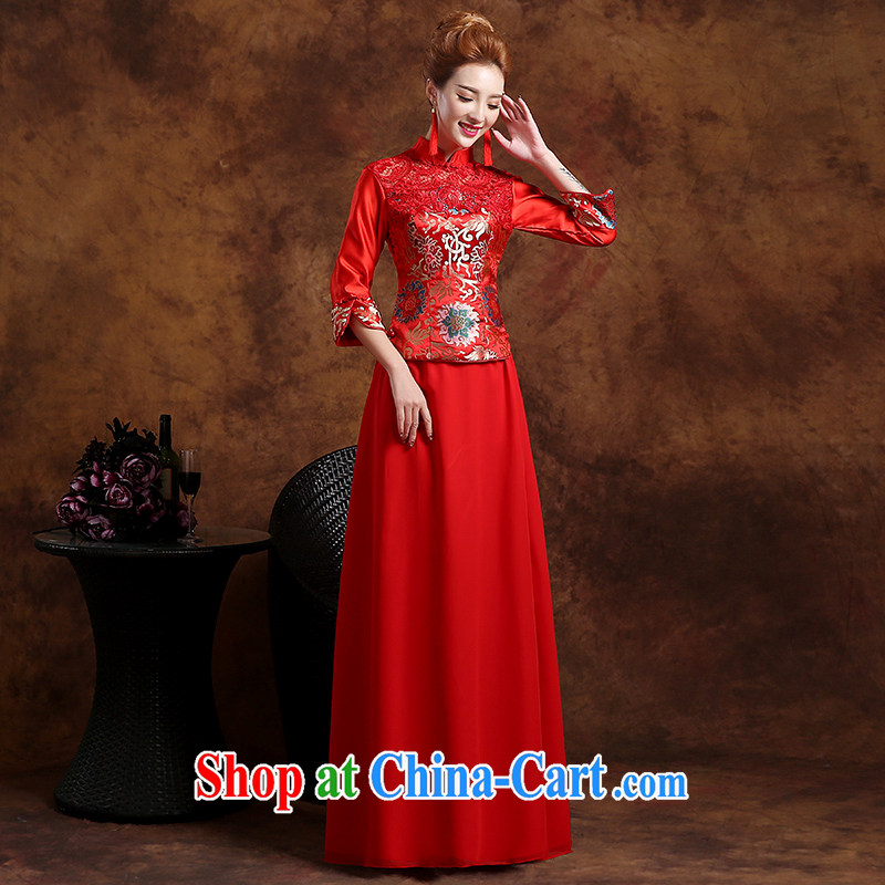 Sophie AIDS outfit than toasting Service Bridal Fashion 2015 new summer wedding dresses improved Chinese wedding dress Phoenix use Sau Wo service dresses red XXL