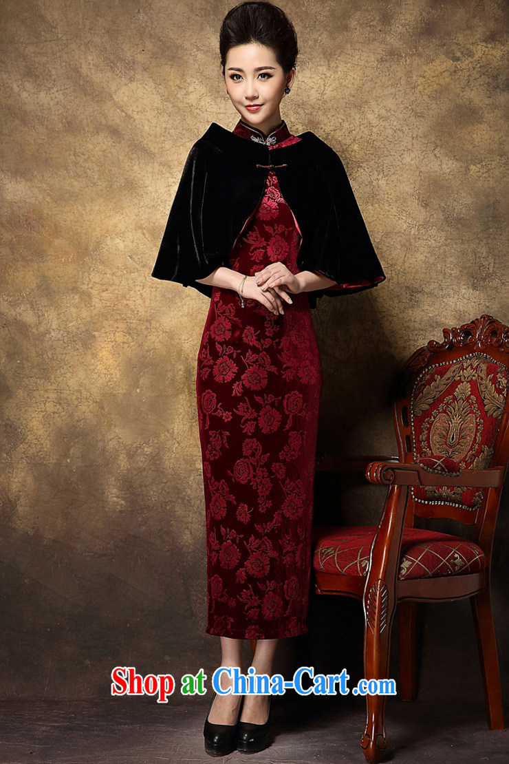 Still, the high gold velour cheongsam mini shawl with cloak for evening dress, black, all code pictures, price, brand platters! Elections are good character, the national distribution, so why buy now enjoy more preferential! Health