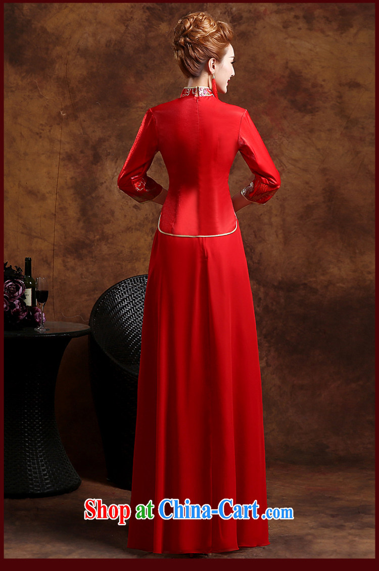 The Vanessa toast Service Bridal Fashion 2015 new marriages red cheongsam long-su Wo Service Bridal wedding dresses long-sleeved dress of Phoenix summer female Red XXL (Red has always been elegant alignment, pictures, price, brand platters! Elections are good character, the national distribution, so why buy now enjoy more preferential! Health