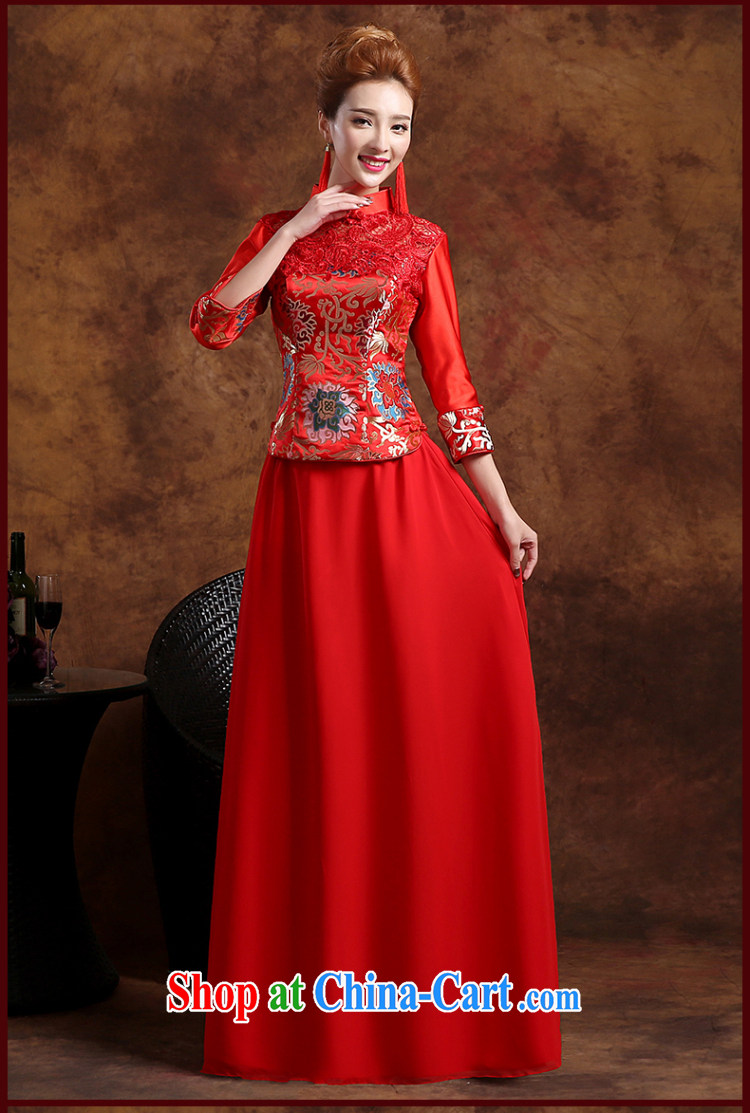 The Vanessa wedding dresses 2015 new marriages long-sleeved dresses and stylish red long-su Wo service beauty graphics thin cheongsam dress of Phoenix summer autumn female Red XXL pictures, price, brand platters! Elections are good character, the national distribution, so why buy now enjoy more preferential! Health