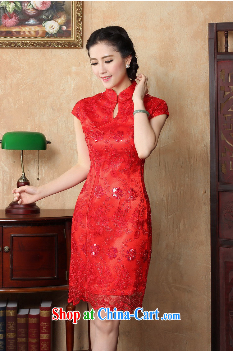 The cheer her new special 2015 spring and summer new bride wedding dress short retro lace cheongsam dress red bows service 2019 Y B S pictures, price, brand platters! Elections are good character, the national distribution, so why buy now enjoy more preferential! Health