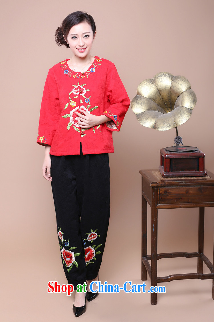 Air Shu Diana autumn 2014 new, middle-aged and older women with autumn embroidery Chinese middle-aged mother with spring girls jacket older persons with mother of red XXXL pictures, price, brand platters! Elections are good character, the national distribution, so why buy now enjoy more preferential! Health