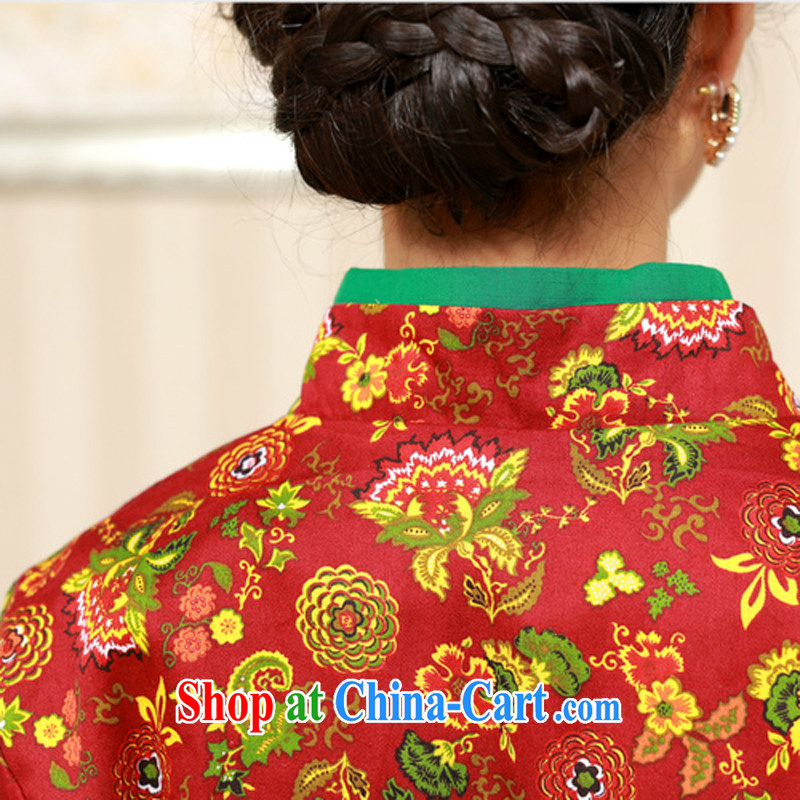 Air Shu Diane 2014 autumn new female ethnic wind embroidered jacket 9 of the cuff, the collar Tang with fall arrest the high-end embroidery black XXL, aviation Shu Diane, shopping on the Internet