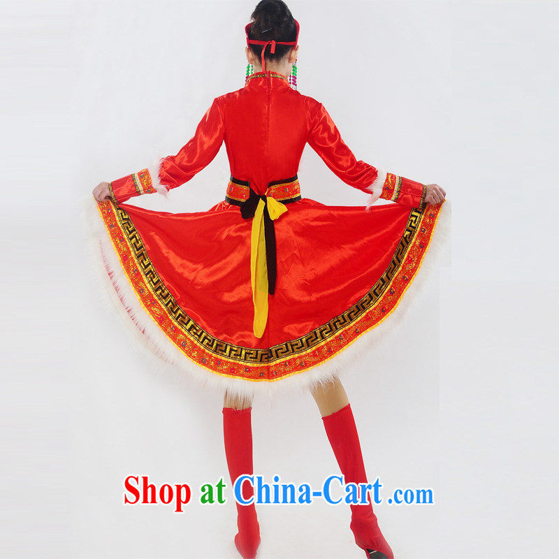 I should be grateful if you would arrange for Performing Arts Hong Kong dream 2014 genuine new Mongolia show serving ethnic minorities Mongolian folk girl costumes dance clothing HXYM 0028 red L I should be grateful if you, Hong Kong Arts dreams, shopping