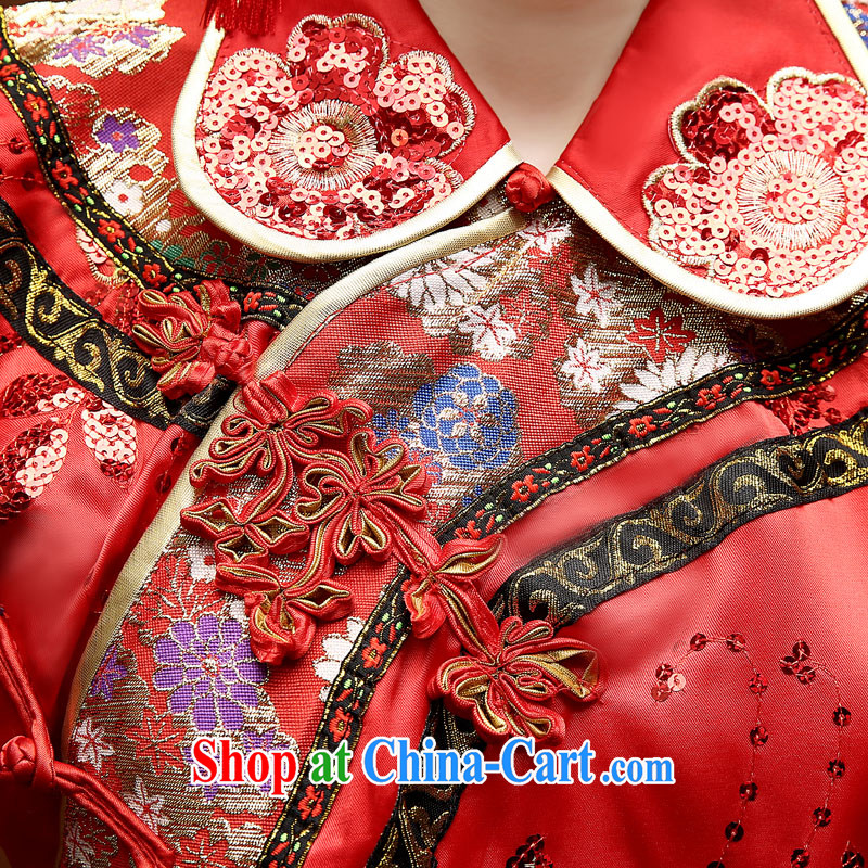 A good service is 2015 New Spring Summer Chinese brides and married Yi wedding dress toast clothing qipao Sau Wo service red S, good service, and, shopping on the Internet