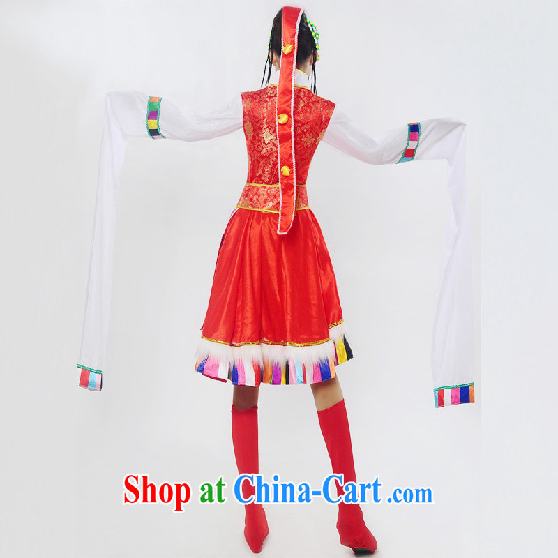 I should be grateful if you would arrange for Performing Arts Hong Kong 2014 dream new Tibetan water cuff dance costumes minority theatrical clothing female HXYM 0029 red M, Hong Kong Arts dreams, shopping on the Internet