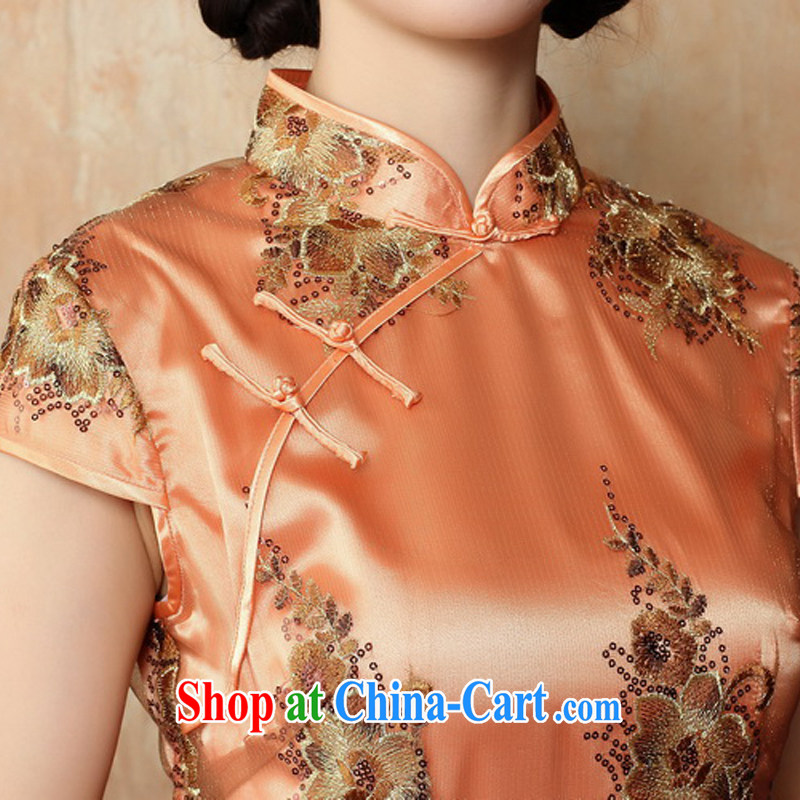 The cross-sectoral 2015 Windsor spring and summer with new dresses improved temperament dress retro-day short-sleeved cotton cheongsam dress 3080 Y B XL 3, cross-sectoral, Elizabeth, and shopping on the Internet