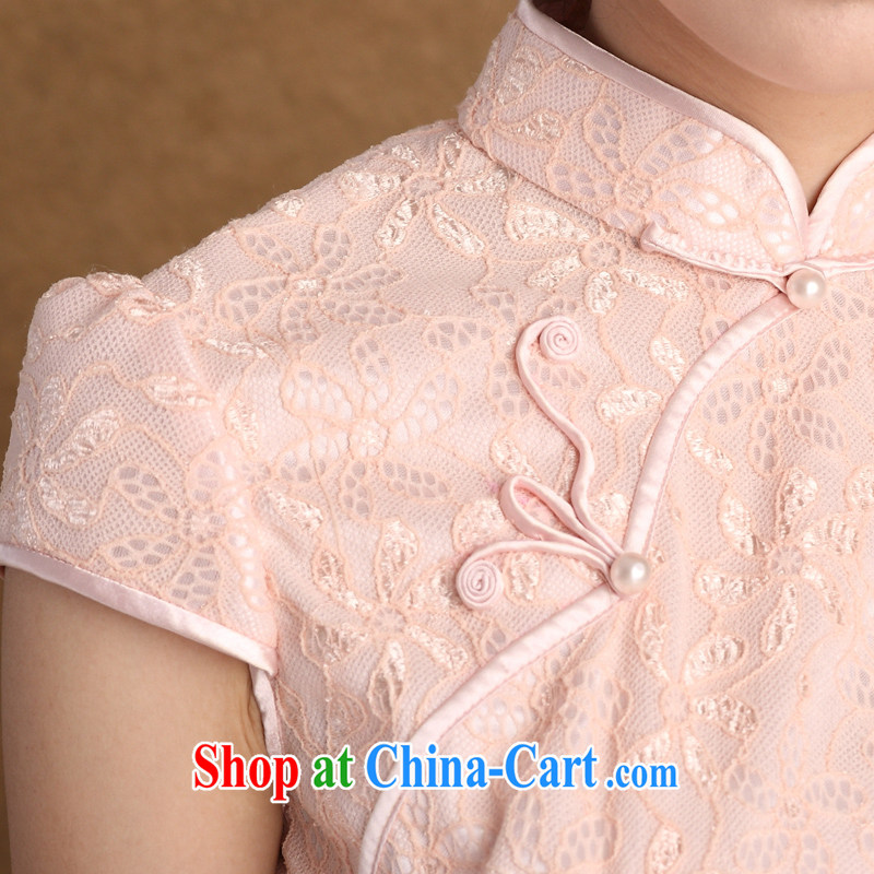 The Yee-new, summer, short-sleeved lace cheongsam Chinese Antique style improved cheongsam dress 3137 Y B L, cross-sectoral, Elizabeth, and shopping on the Internet