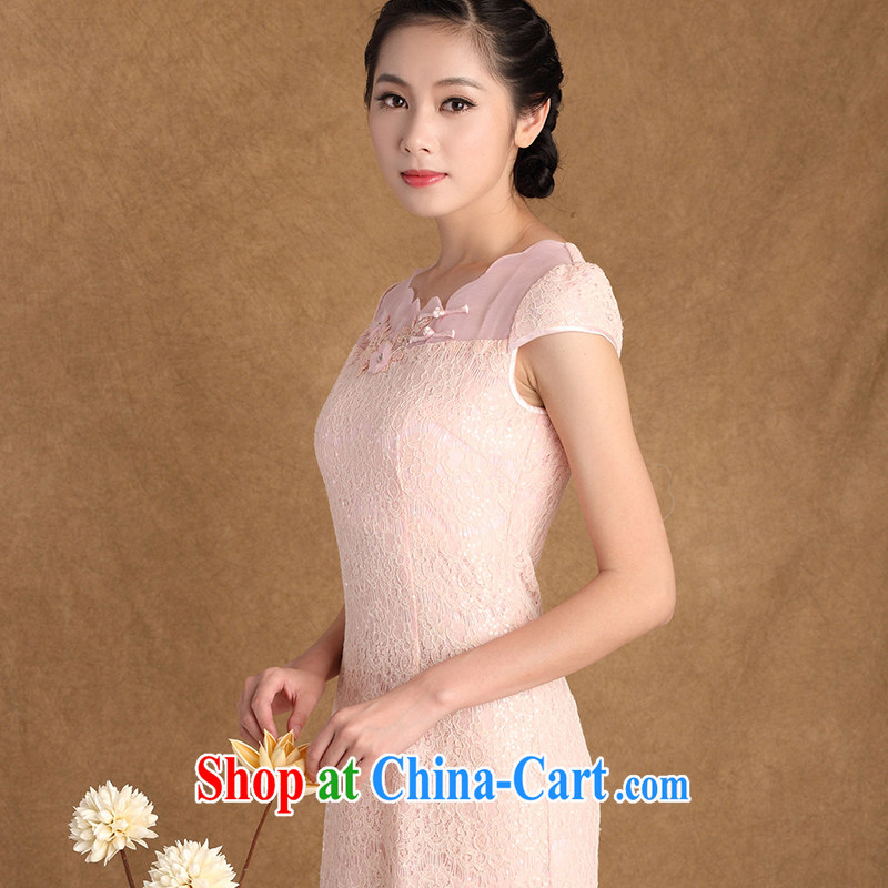 The cross-sectoral back Elizabeth chord new spring and summer stylish lace daily improved cheongsam dress beauty daily China wind female 3181 Y B L, Jennifer Windsor, shopping on the Internet