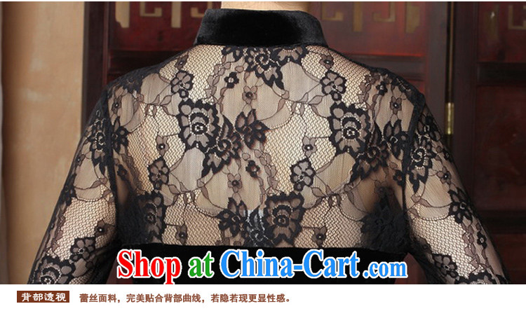 The cross-sectoral Windsor spring 2015 long-sleeved New Name Yuan Antique cheongsam dress lace stitching improved cheongsam dress 3319 Y D 2 XL pictures, price, brand platters! Elections are good character, the national distribution, so why buy now enjoy more preferential! Health