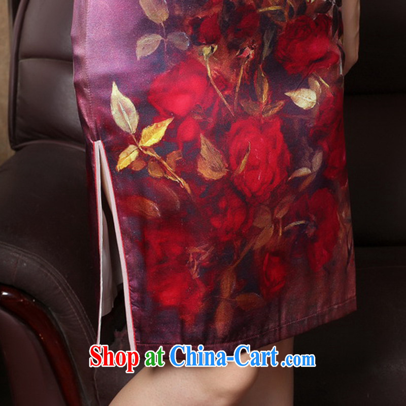 The Yee-sa 2015 new spring and summer with high quality silk cheongsam dress retro improved stylish short cheongsam dress style 3186 Y 2 XL, Jennifer, Elizabeth, and shopping on the Internet