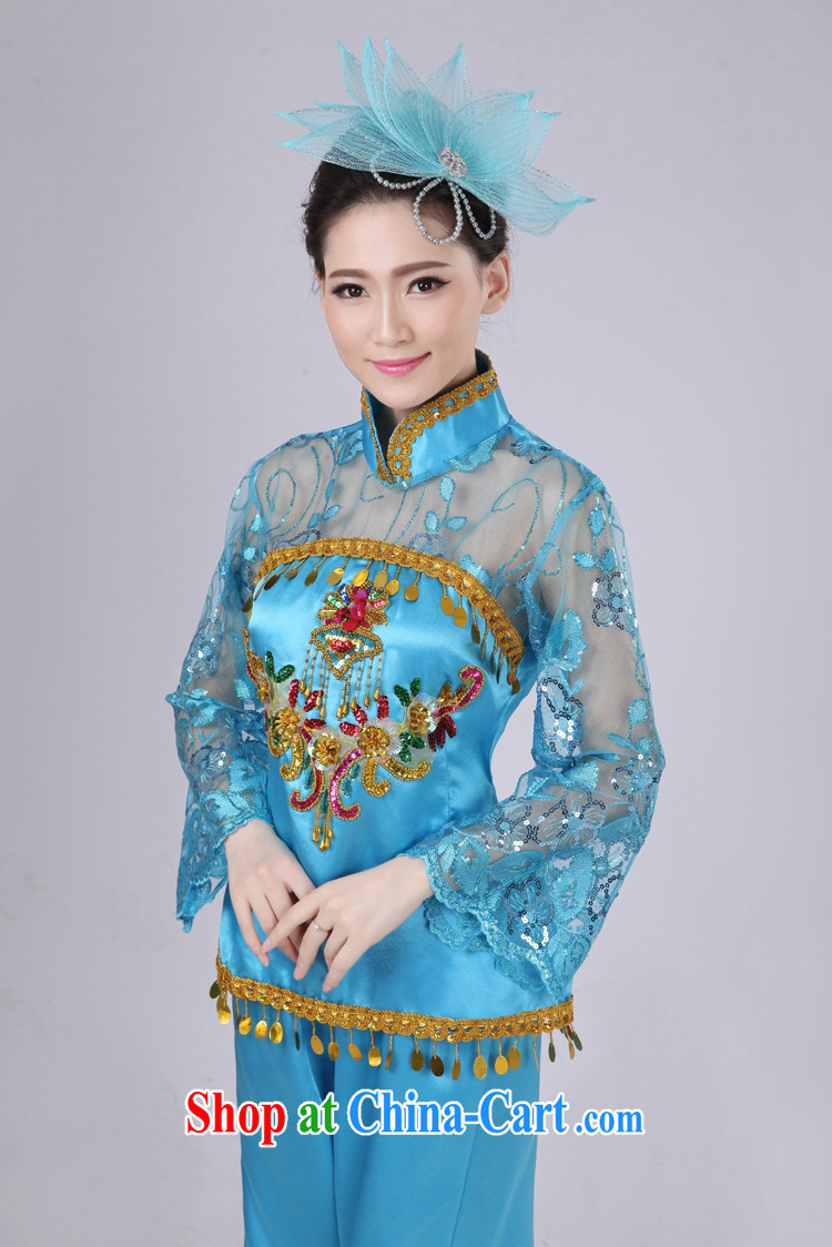 Dual 12 performing arts dream dress 2014 New Fan Dance Yangge serving serving stage performance service Janggu serving ethnic costumes HXYM - 0030 white XXXL pictures, price, brand platters! Elections are good character, the national distribution, so why buy now enjoy more preferential! Health