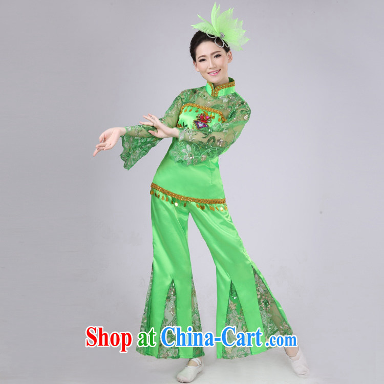 I should be grateful if you would arrange for Hong Kong 2014 dream new fan dance Yangge serving serving stage performances serving Janggu serving national clothing HXYM 0030 green XXXL pictures, price, brand platters! Elections are good character, the national distribution, so why buy now enjoy more preferential! Health