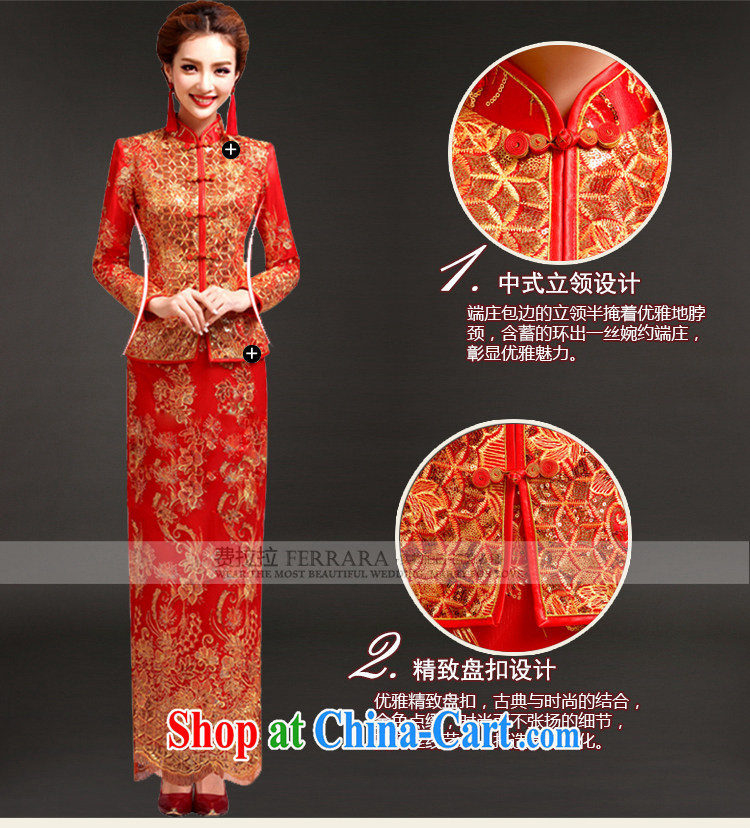 Ferrara 2015 new winter Chinese brides long-sleeved qipao gown Phoenix use thin Folder Category, gold, Suzhou XL ship pictures, price, brand platters! Elections are good character, the national distribution, so why buy now enjoy more preferential! Health