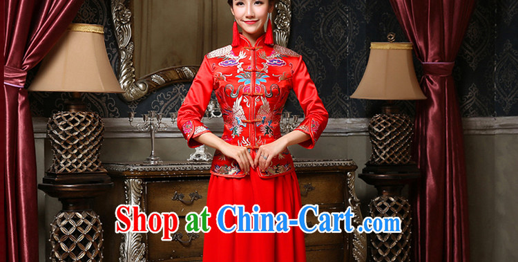 Honey, bride winter bridal dresses long dresses bridal wedding toast serving larger wedding Xiao Fengxian embroidery dress red XXXL pictures, price, brand platters! Elections are good character, the national distribution, so why buy now enjoy more preferential! Health