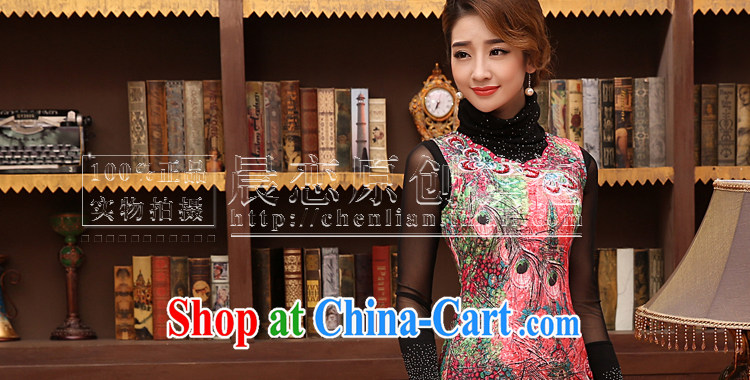 Morning, 2014 autumn and winter with new, modern day improved retro short cheongsam dress skirt Fung Ling pink XXL pictures, price, brand platters! Elections are good character, the national distribution, so why buy now enjoy more preferential! Health