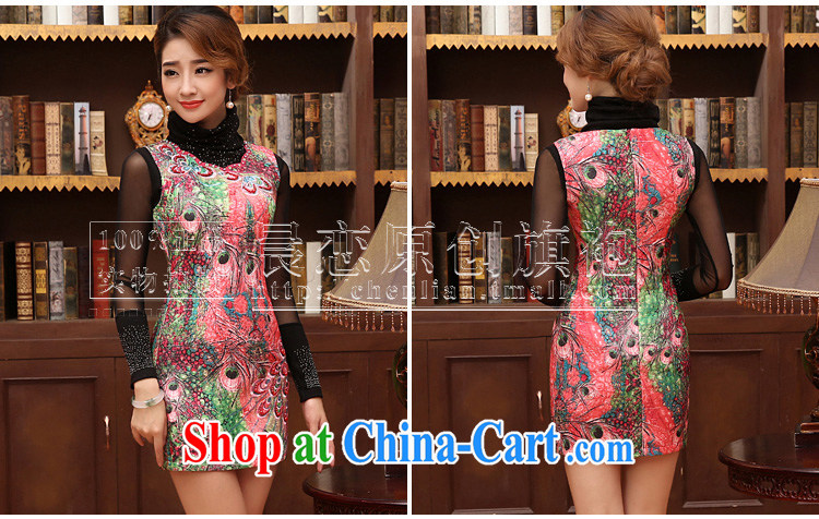 Morning, 2014 autumn and winter with new, modern day improved retro short cheongsam dress skirt Fung Ling pink XXL pictures, price, brand platters! Elections are good character, the national distribution, so why buy now enjoy more preferential! Health