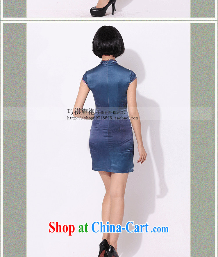 Recommended as regards genuine upscale Ethnic Wind cheongsam stylish improved sauna beauty silk short-sleeved dresses wholesale green XXL pictures, price, brand platters! Elections are good character, the national distribution, so why buy now enjoy more preferential! Health