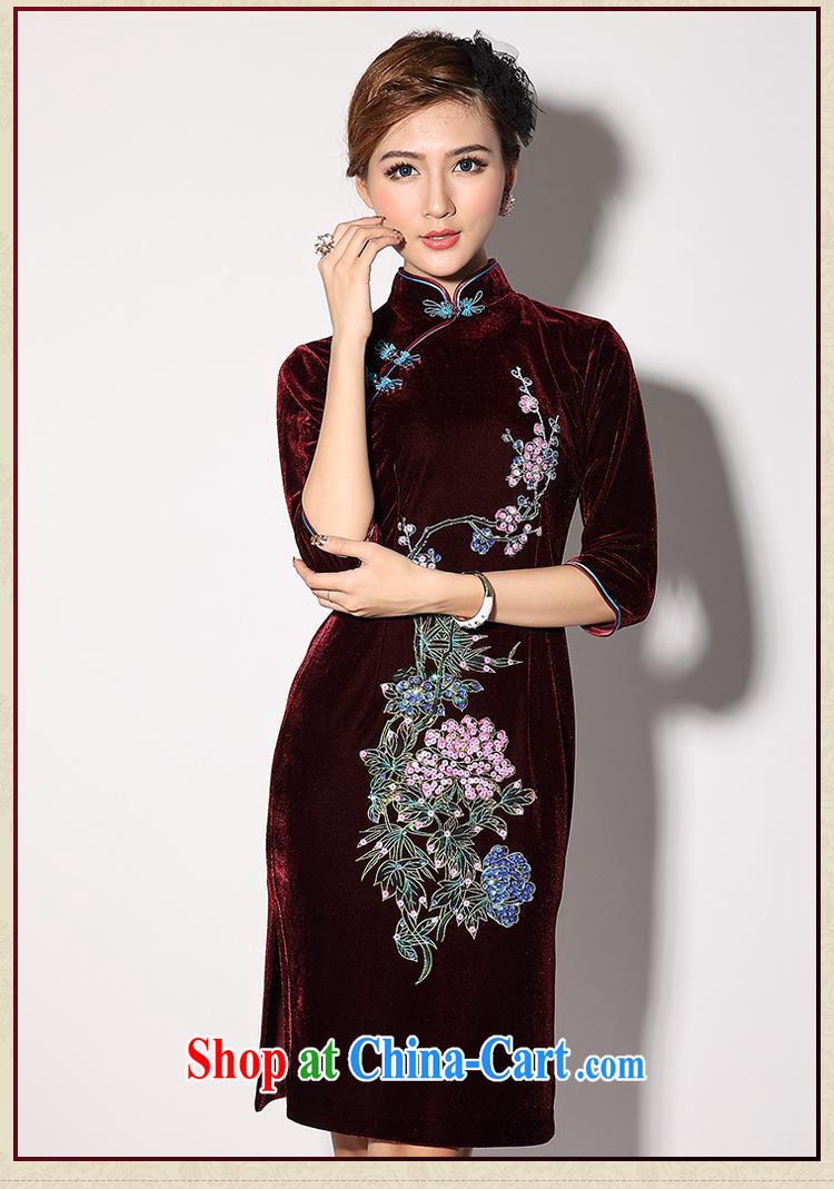 Recommended new and truly genuine gold velour hand-painted nails Pearl short cheongsam daily hand-painted short cheongsam custom purple cuff in XXXL pictures, price, brand platters! Elections are good character, the national distribution, so why buy now enjoy more preferential! Health