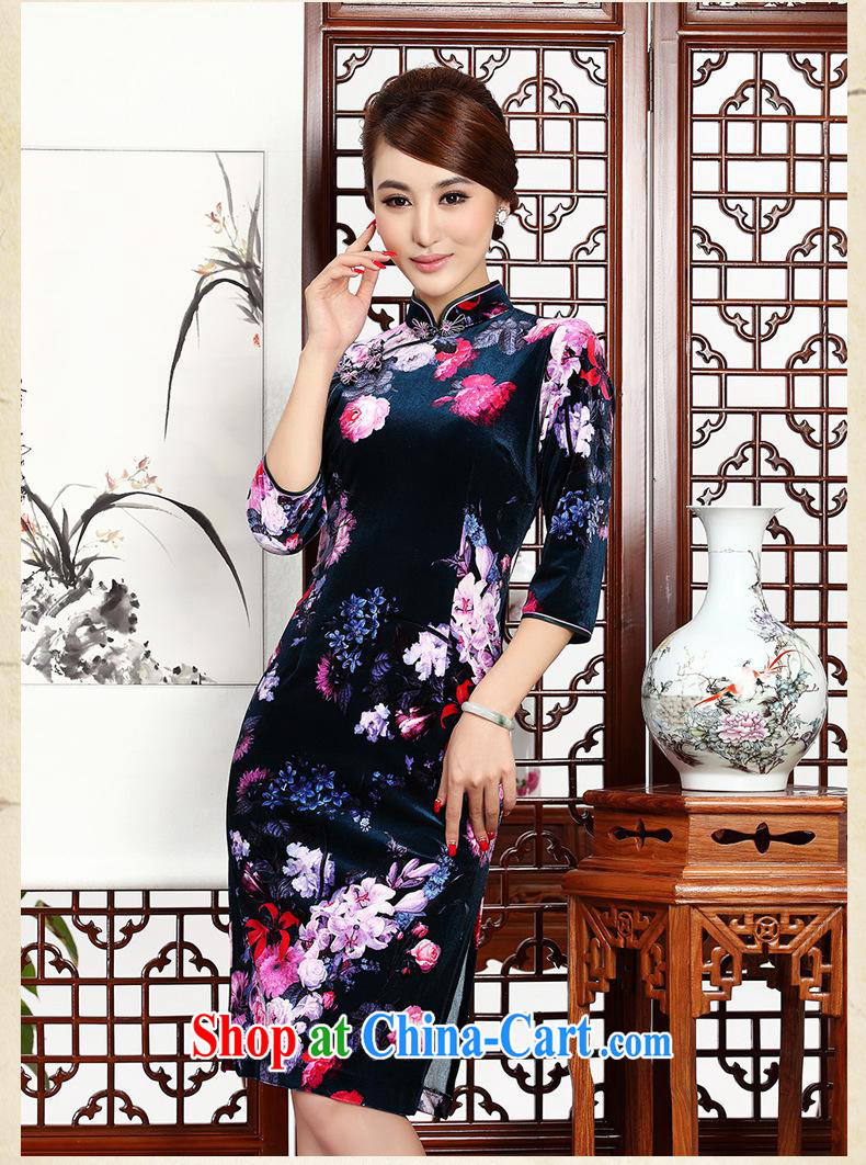As regards Korea Ms. retro style dresses short autumn really wool Chinese qipao dress daily improved picture suit XXL pictures, price, brand platters! Elections are good character, the national distribution, so why buy now enjoy more preferential! Health