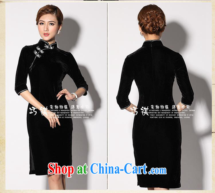 As regards genuine high quality gold velour long cheongsam dress stylish and improved 5-color a pixel Long Short dresses, short black, other codes each code and the 20 pictures, price, brand platters! Elections are good character, the national distribution, so why buy now enjoy more preferential! Health