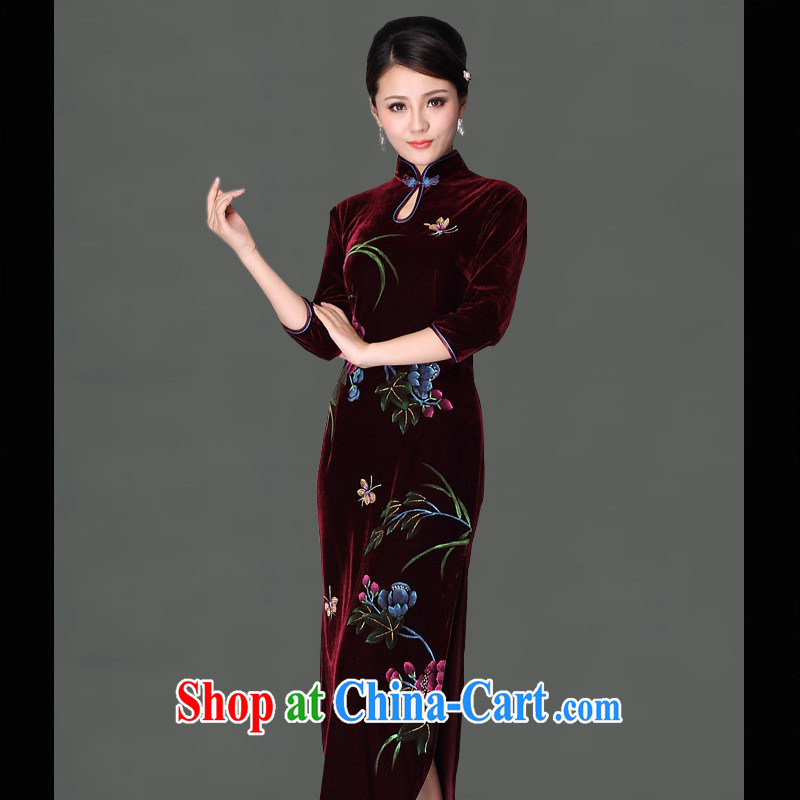 2014 standard plain painting dress a batch with improved Stylish retro custom cheongsam MOM loaded Uhlans on qipao XXXL