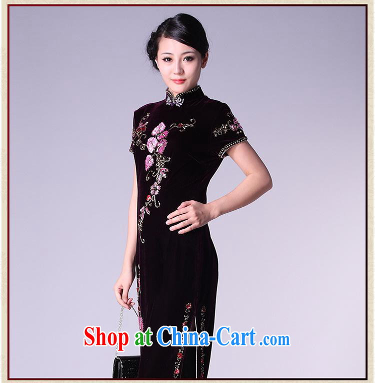 2014 New staple-ju long robes, plush robes fall and winter long-sleeved qipao improved stylish wholesale dresses in purple cuff XXXL pictures, price, brand platters! Elections are good character, the national distribution, so why buy now enjoy more preferential! Health
