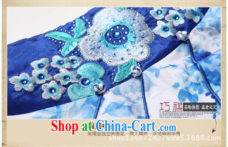 Summer 2014 improved cheongsam dress stylish improved cheongsam dress embroidery antique cheongsam dress cheongsam dress picture color XL pictures, price, brand platters! Elections are good character, the national distribution, so why buy now enjoy more preferential! Health