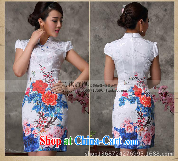 2014 new, improved fashion cheongsam dress the stylish take-improved cheongsam dress as regards improved cheongsam dress white XXL pictures, price, brand platters! Elections are good character, the national distribution, so why buy now enjoy more preferential! Health