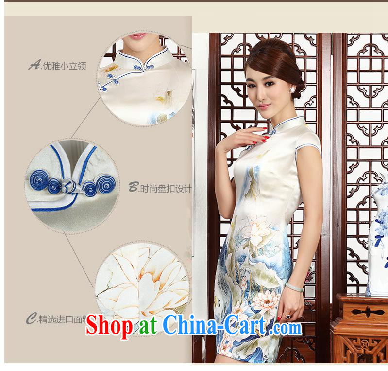 As regards genuine 2014 New Silk retro dresses 8041 #silk daily retro upscale cheongsam dress white XXL pictures, price, brand platters! Elections are good character, the national distribution, so why buy now enjoy more preferential! Health