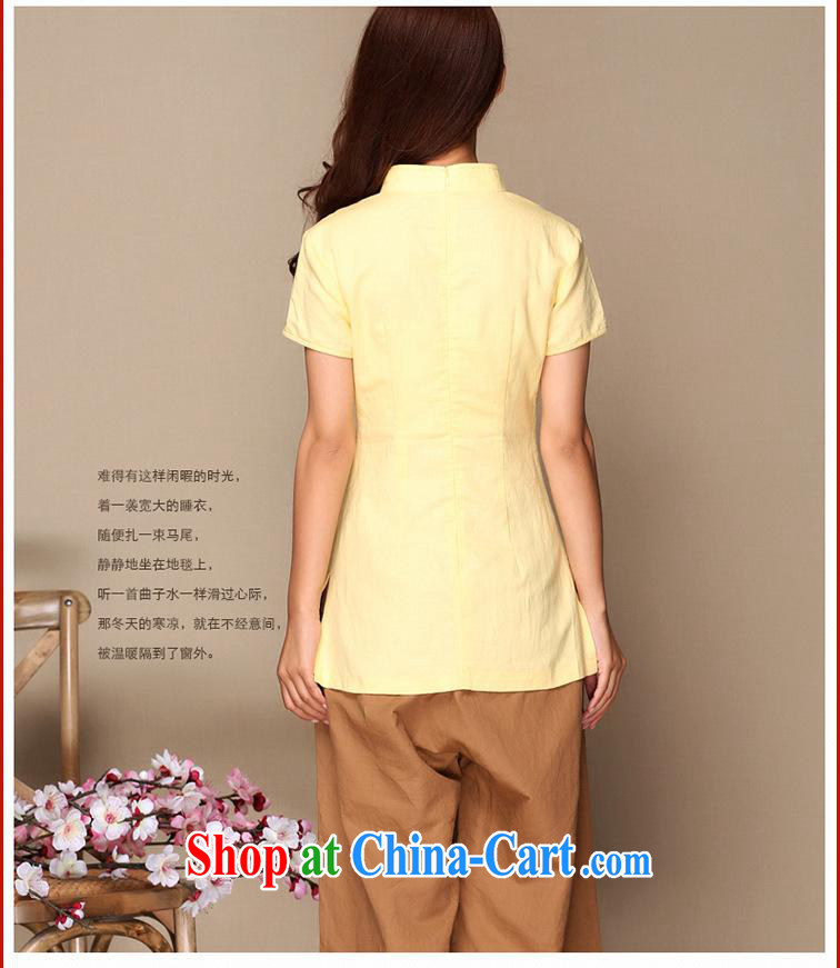 Manufacturers supply new Chinese, Chinese Ethnic Wind girls in long-sleeved Chinese wind linen improved cheongsam yellow XL pictures, price, brand platters! Elections are good character, the national distribution, so why buy now enjoy more preferential! Health