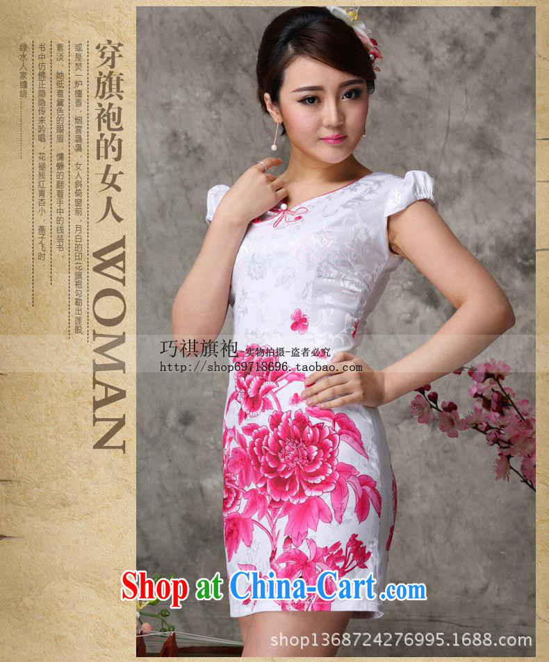 As regards 2014 stylish improved cheongsam cycle will soon smoke Chinese improved cheongsam dress 3 Color Registration take improved cheongsam dress blue XXL pictures, price, brand platters! Elections are good character, the national distribution, so why buy now enjoy more preferential! Health