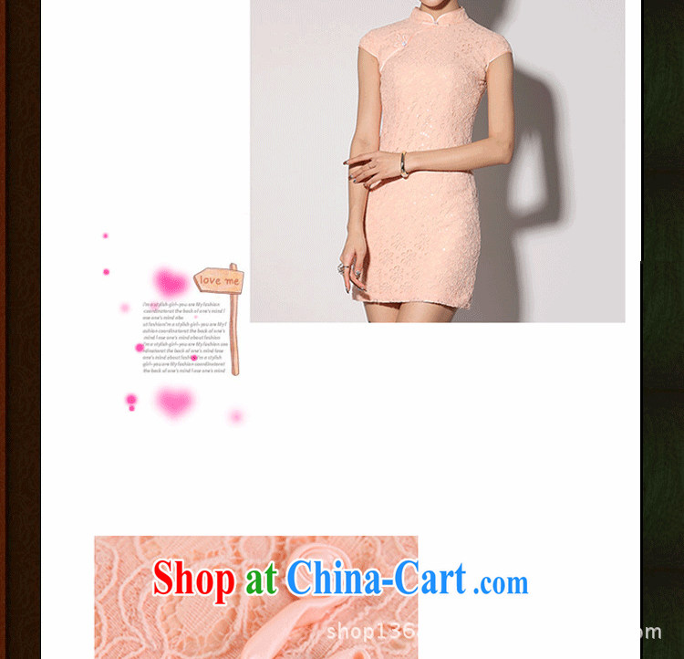 As regards genuine 2014 new white pink short cheongsam dress sense of improved day-cultivating qipao cheongsam dress white XXXL pictures, price, brand platters! Elections are good character, the national distribution, so why buy now enjoy more preferential! Health