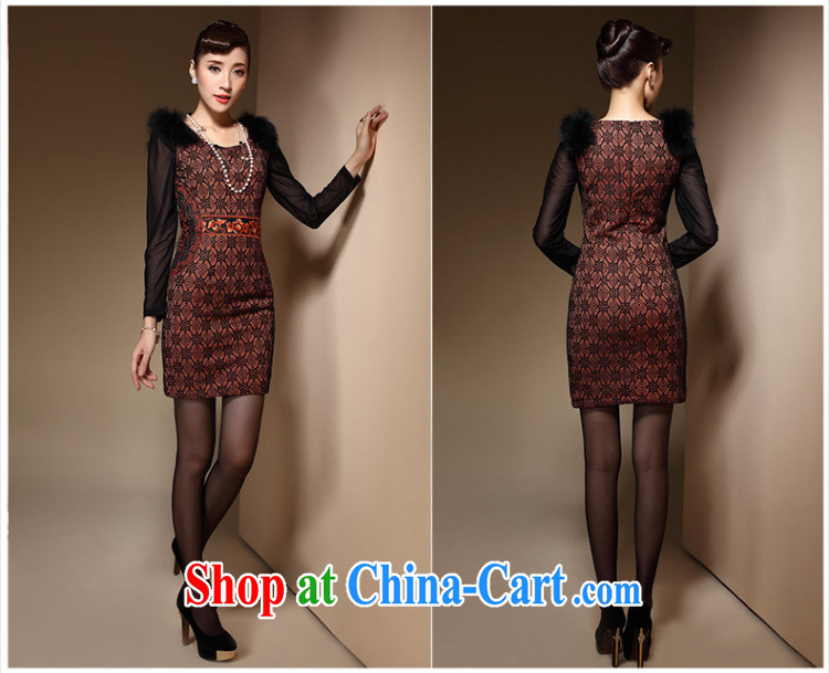 Cyd Ho Kwun Tong winter fire cotton robes winter clothes 2014, Chinese improved stylish quilted dress QM 3916 orange XXL pictures, price, brand platters! Elections are good character, the national distribution, so why buy now enjoy more preferential! Health
