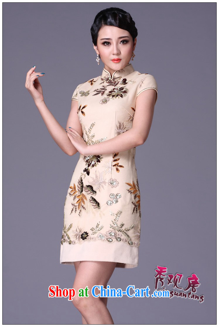 Cyd Ho Kwun Tong flowers, thicker 2014 new winter clothes cheongsam dress improved stylish short retro dresses G 99,215 m White XXL pictures, price, brand platters! Elections are good character, the national distribution, so why buy now enjoy more preferential! Health