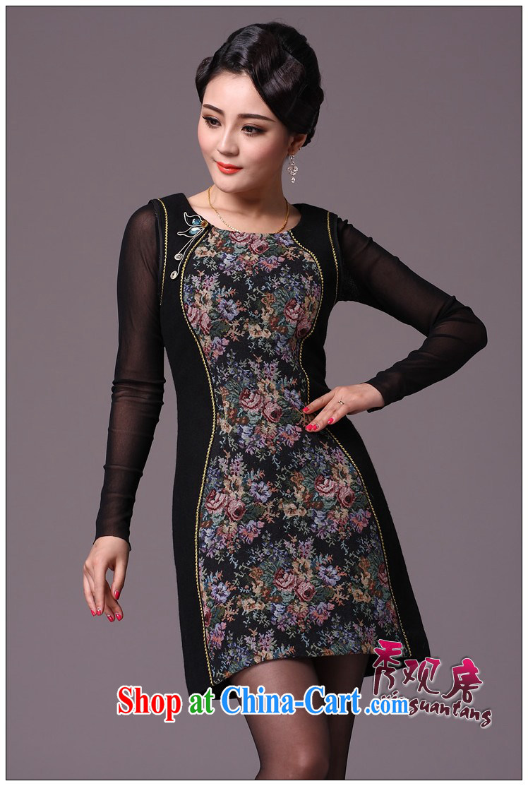 Cyd Ho KWUN TONG rose goddess and stylish improved cheongsam/2015 winter clothing New Folder cotton cheongsam dress G 97,716 fancy L pictures, price, brand platters! Elections are good character, the national distribution, so why buy now enjoy more preferential! Health