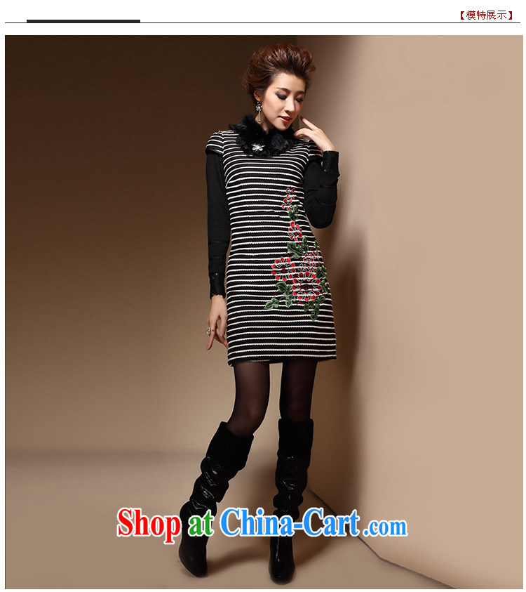 Cyd Ho Kwun Tong Ching-yee folder cotton cheongsam dress winter clothes improved stylish embroidery retro-day gross for girls with new HM 3929 black and white XXL pictures, price, brand platters! Elections are good character, the national distribution, so why buy now enjoy more preferential! Health