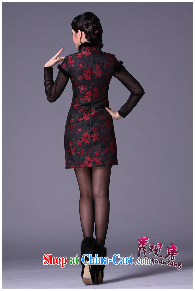 Cyd Ho KWUN TONG GROUP also take improved fashion dresses 2015 winter clothing new rabbit hair clip cotton dress G 99,212 dark red XXL pictures, price, brand platters! Elections are good character, the national distribution, so why buy now enjoy more preferential! Health