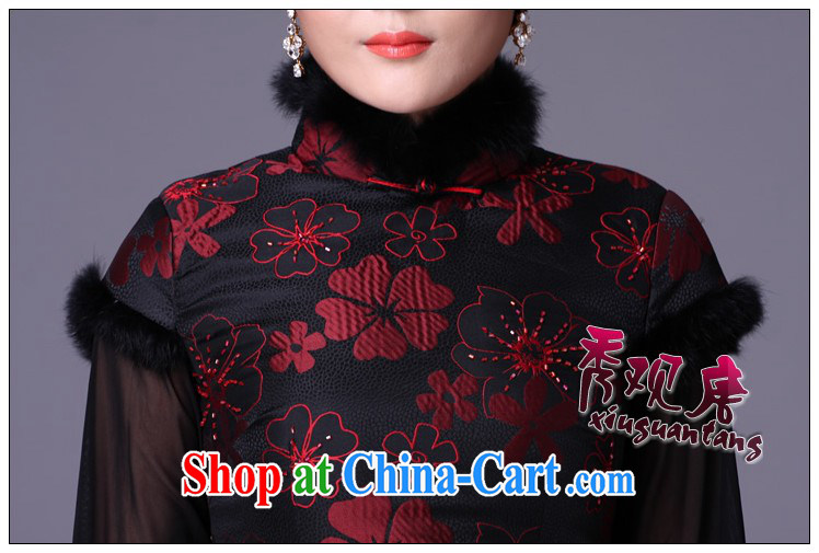 Cyd Ho KWUN TONG GROUP also take improved fashion dresses 2015 winter clothing new rabbit hair clip cotton dress G 99,212 dark red XXL pictures, price, brand platters! Elections are good character, the national distribution, so why buy now enjoy more preferential! Health