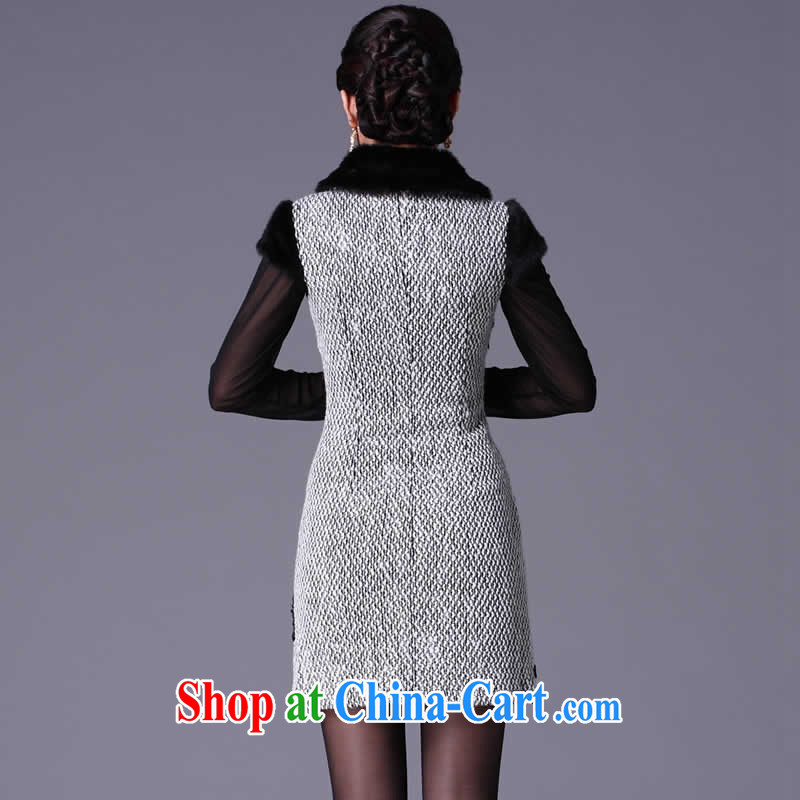 Cyd Ho Kwun Tong chopper dream 2015 winter clothing new cheongsam/fall/winter improved fashion style cheongsam dress/G 19,113 picture color XXL Sau looked Tang, shopping on the Internet