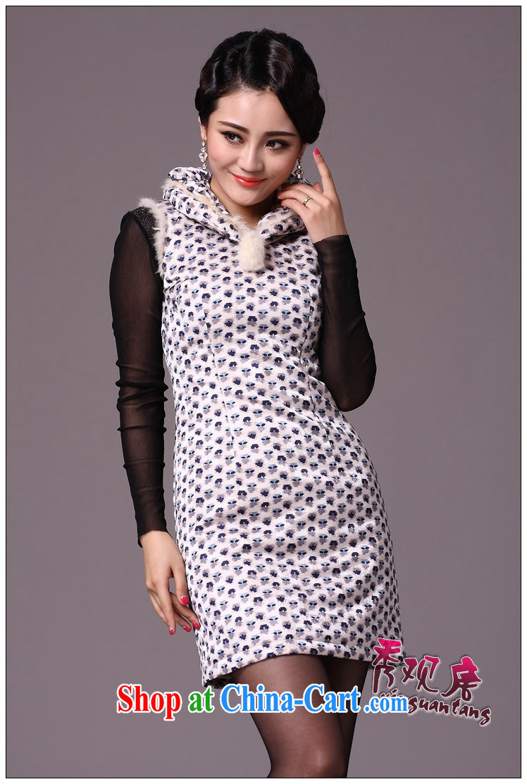 Cyd Ho Kwun Tong small, sister Winter Fashion improved cheongsam/winter clothes 2015 New Folder cotton cheongsam dress G 97,119 white XXL pictures, price, brand platters! Elections are good character, the national distribution, so why buy now enjoy more preferential! Health