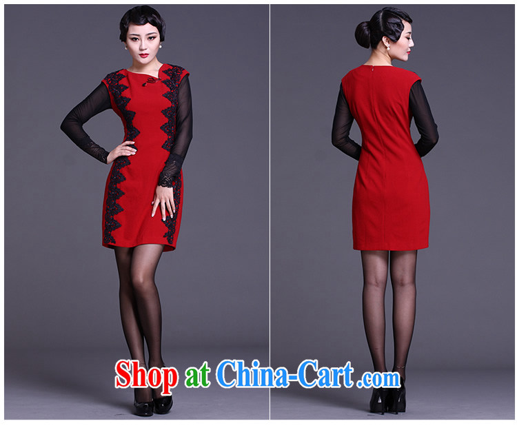 Cyd Ho Kwun Tong Wu Constitution Constitution fall and winter with improved retro improved temperament cheongsam dress 2014 new, dresses QC 31,019 blue XXL pictures, price, brand platters! Elections are good character, the national distribution, so why buy now enjoy more preferential! Health