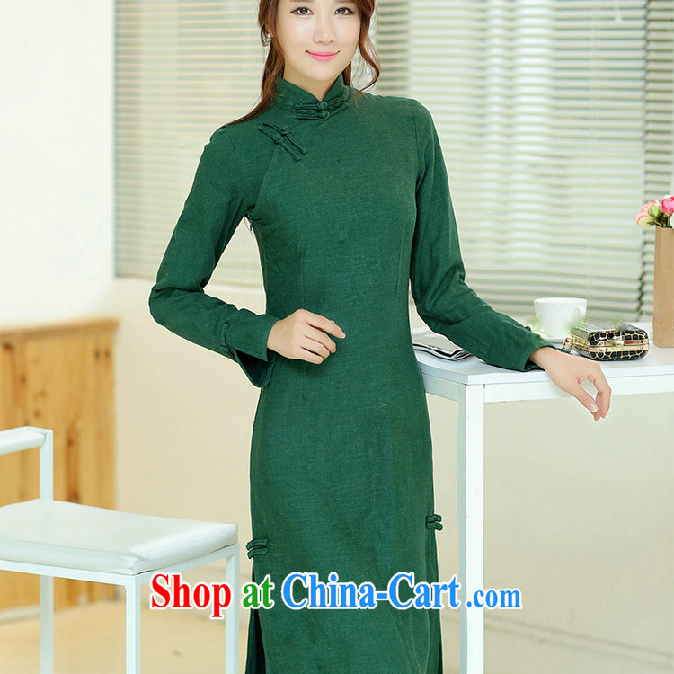 Jack Plug, spring and summer girls retro elegant long cotton MA, for manual for improved long-sleeved Solid Color dresses wine red M pictures, price, brand platters! Elections are good character, the national distribution, so why buy now enjoy more preferential! Health