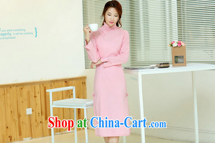 Jack Plug, spring and summer girls retro elegant long cotton MA, for manual for improved long-sleeved Solid Color dresses wine red M pictures, price, brand platters! Elections are good character, the national distribution, so why buy now enjoy more preferential! Health