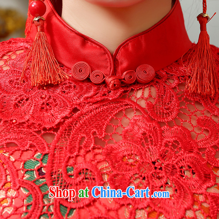 Rain was Yi 2015 new wedding dresses cheongsam Chinese wedding bridal toast serving long-sleeved long red winter Womens dresses QP 568 red XL pictures, price, brand platters! Elections are good character, the national distribution, so why buy now enjoy more preferential! Health