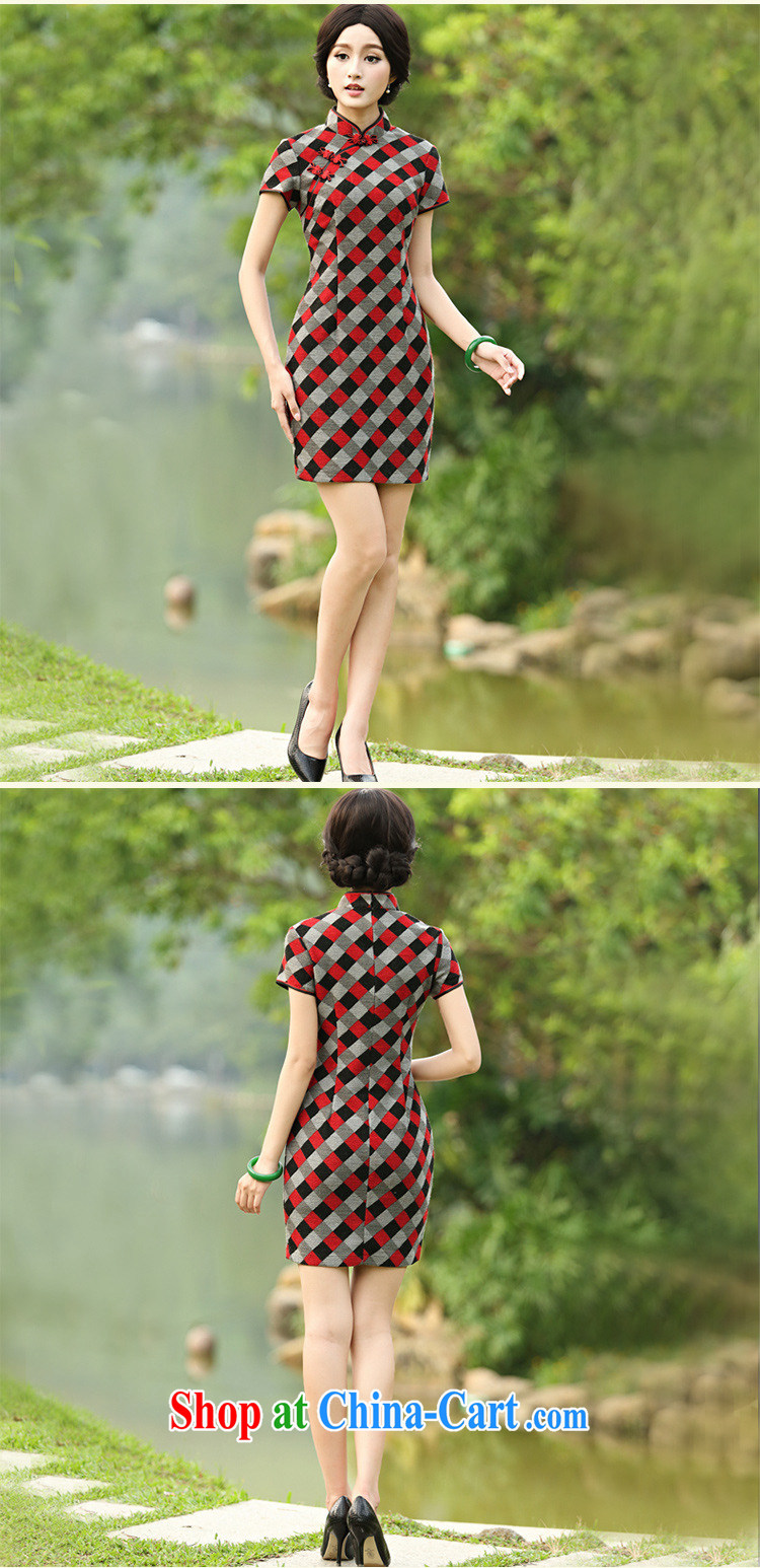 Still, the 2014 autumn and winter clothing new, modern-day short-sleeved retro improved style cheongsam dress red and black XXXL pictures, price, brand platters! Elections are good character, the national distribution, so why buy now enjoy more preferential! Health